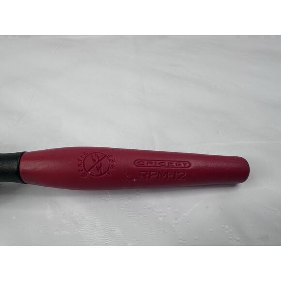 Cricket Static Free Volumizer Hairbrush Red Handle Vintage RPM-12 Made In Taiwan - Picture 2 of 6